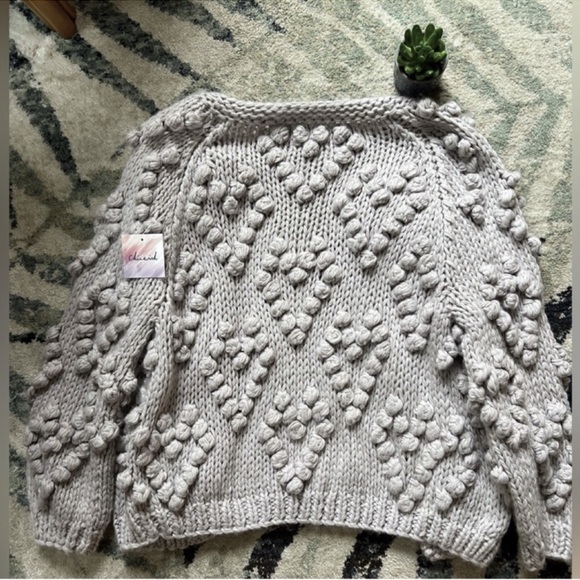 NWT CHICWISH HAND KNIT YOUR LOVE CARDIGAN SWEATER
PALE LAVENDER M/L - Picture 4 of 6